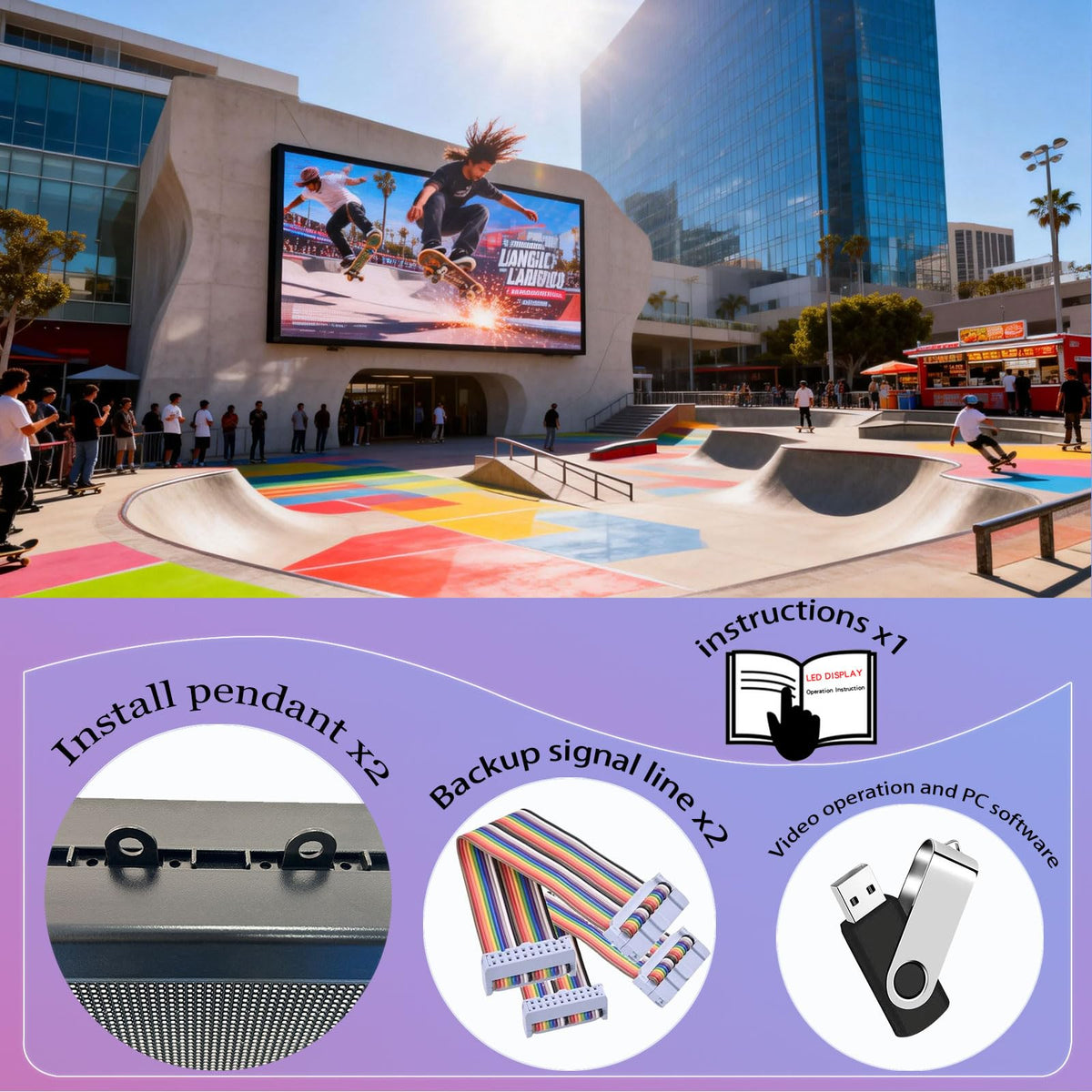 P6 Programmable Led Sign Custom Scrolling Outdoor Digital Signs For Businesses Display Screen Electronic Message Board Stock Ticker Advertising Pixel Led Panel Marquee 40"X17"