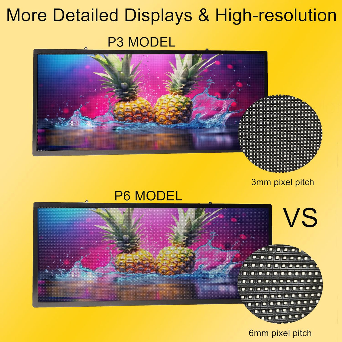 P10 Programmable LED SIGN 40"Ã8" Scrolling LED Display, High Brightness & IP65 Waterproof Indoor Outdoor Digital Signage led screen, Open Signs Welcome Sign for Store Business Advertising