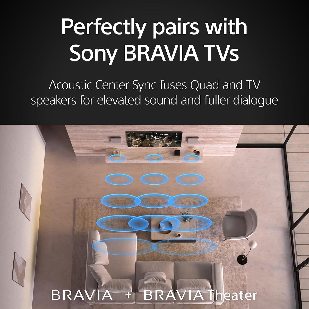 Sony BRAVIA 8 II 65-Inch 4K QD OLED Smart TV (K-65XR80M2) with BRAVIA Theater Quad 16-Speaker Home Audio System (HT-A9M2)