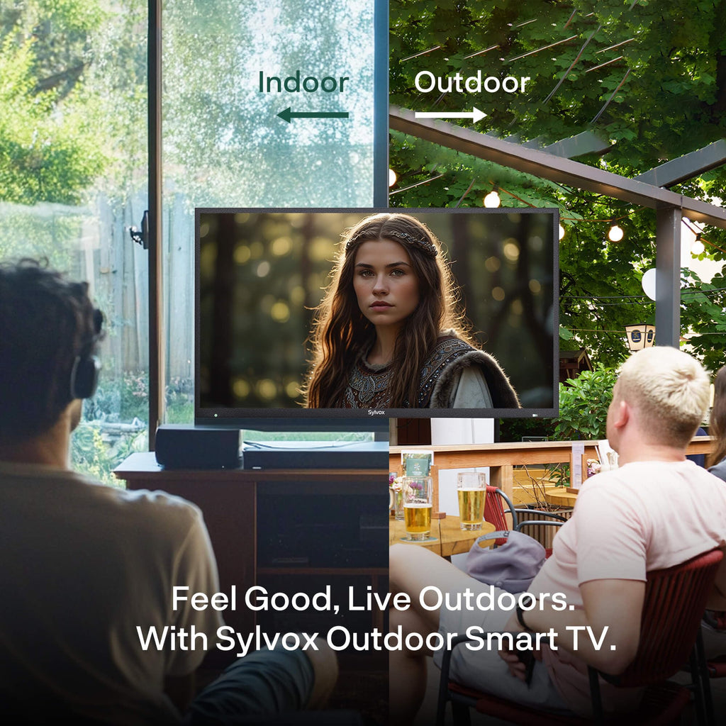 SYLVOX 43 Inch Outdoor TV, Weatherproof Google TV, IP56 Waterproof TVs