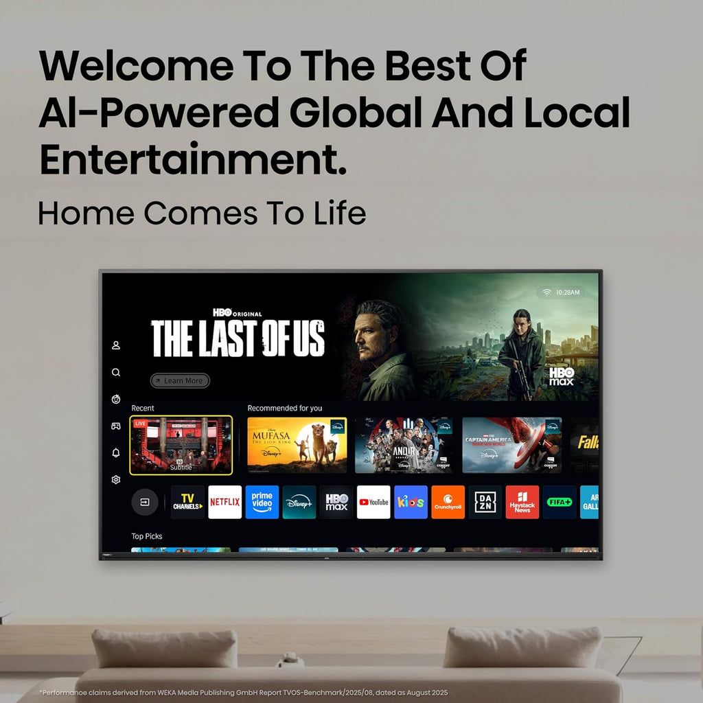 Hisense 32-Inch Class A4 Series HD 1080p Smart VIDAA TV (32A4NV, 2026 Model) - DTS Virtual: X, Noise Reduction, AI Sports Mode, Apple Airplay & Apple Home, Alexa Built in