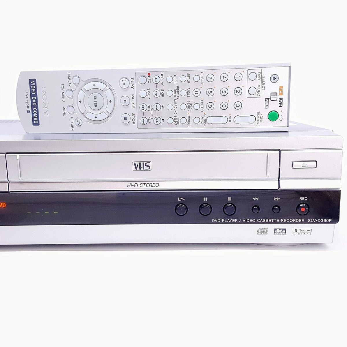 Sony SLV-D360P DVD Player / Video Cassette Recorder Combination 4-Head Hi-Fi VHS Player / CD Player W/ Progressive Scan, DTS Digital Out. (Renewed)