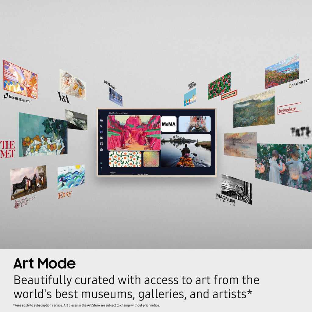 Samsung 32-Inch Class QLED The Frame LS03C Series, 1080p Resolution, Quantum HDR, Art Mode, Anti-Reflection Matte Display, Slim Fit Wall Mount Included, Smart TV w/Alexa Built-in (QN32LS03CB)
