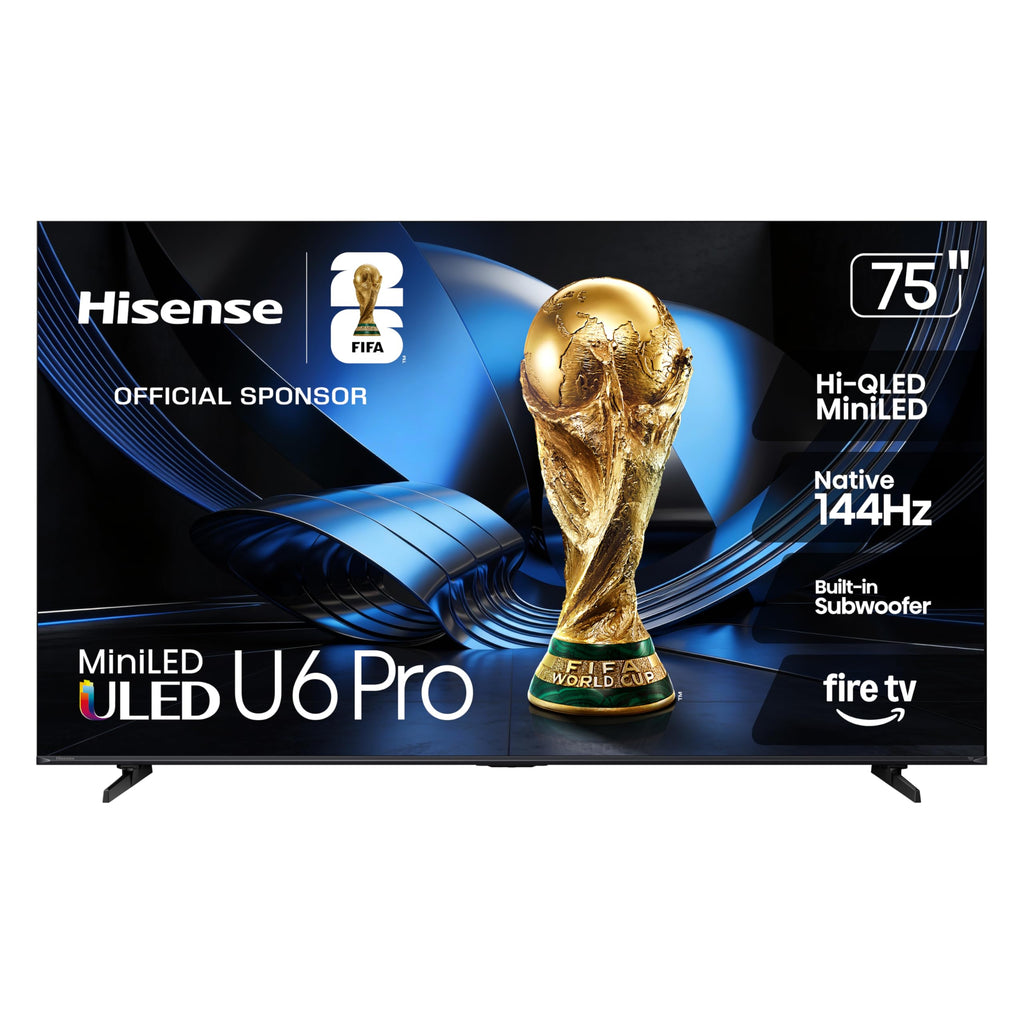 Hisense 65" U6 Pro Series MiniâLED ULED 4K UHD HDR Gaming AI Smart Fire TV (65U6SF Pro, 2026 New) â Hi-QLED, Native 144Hz, Motion Rate 480, Dolby Vision IQ Â· Atmos, HDR10+, Glare-Free, Alexa+