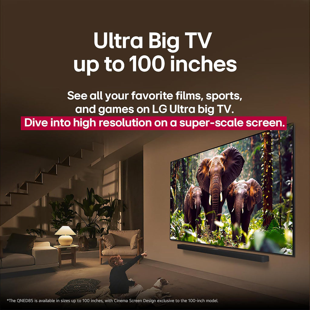 LG 86-Inch Class QNED evo AI QNED85A Series Mini LED 4K Smart TV w/AI Picture, Sound, Super Upscaling 4K, HDR10, Filmmaker Mode, Wow Orchestra, Alexa Built-in (86QNED85AUA, 2025)