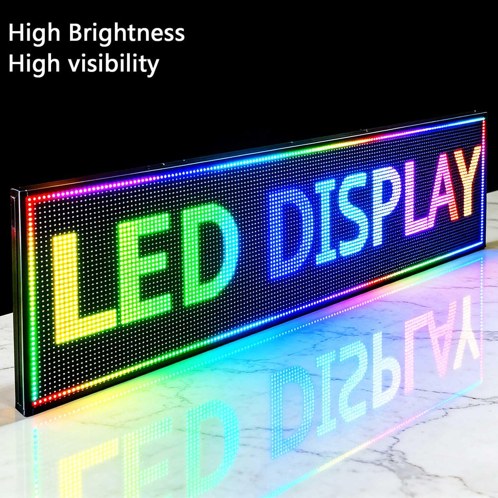 Led Sign Outdoor Programmable Scrolling Digital Open Neon P6 40''x17''