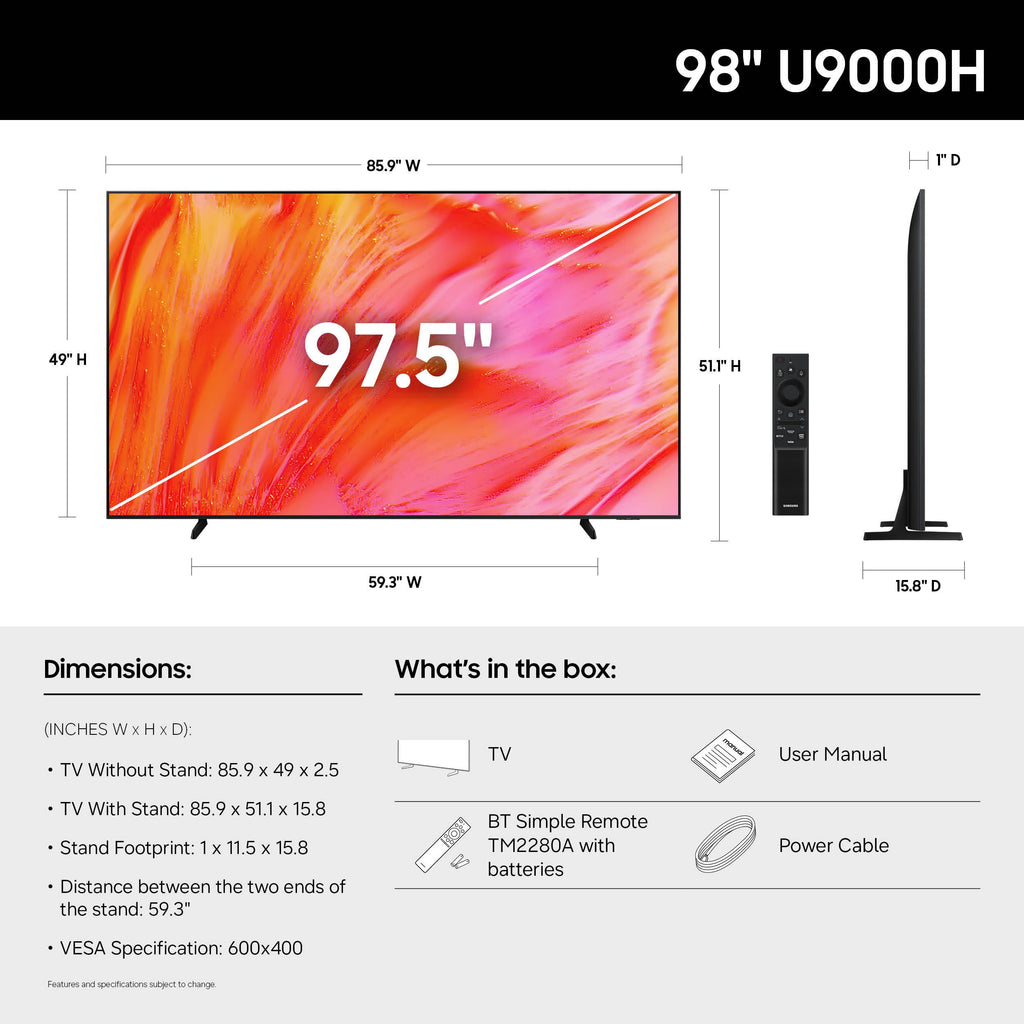 Samsung 43-Inch Class Crystal UHD U8000H Series Samsung Vision AI Smart TV (2026 Model, 43U8000H) Processor 4K, Endless Free Content, Motion Xcelerator, Color Booster, Alexa Built-in