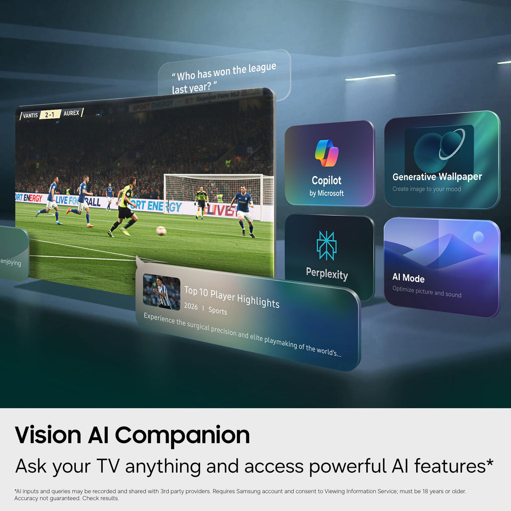 Samsung 43-Inch Class Crystal UHD U8000H Series Samsung Vision AI Smart TV (2026 Model, 43U8000H) Processor 4K, Endless Free Content, Motion Xcelerator, Color Booster, Alexa Built-in