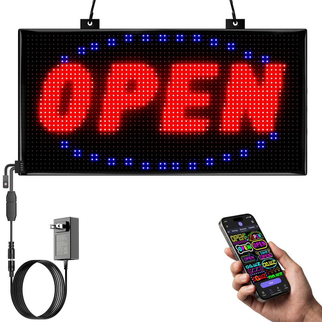 LED signs for business,APP control DIY text,LED window ads display screen