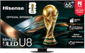 Hisense 65" U8 Series ULED Mini-LED 4K UHD Smart Google TV (65U8QG) - QLED, Native 165Hz, VRR 288, Up to LD5600, 5000 Nits, HDR10+, Dolby Vision IQ Â· Atmos, IMAX Enhanced, 4.1.2 Ch Audio