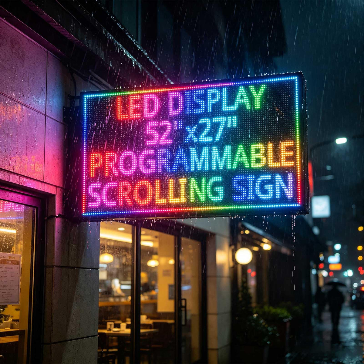 HS P10 77''x14'' Led sign Outdoor Digital Open Neon Programmable Scrolling