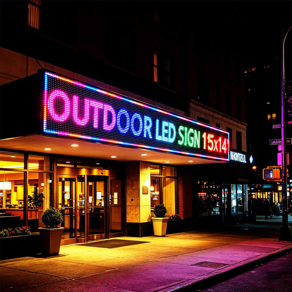 HS P10 77''x14'' Led sign Outdoor Digital Open Neon Programmable Scrolling