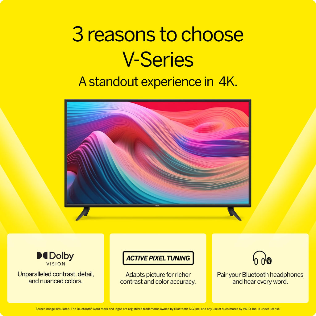 VIZIO 50-Inch V-Series 4K UHD LED Smart TV with Voice Remote, Dolby Vision, HDR10+, Alexa Compatibility, 2022 Model