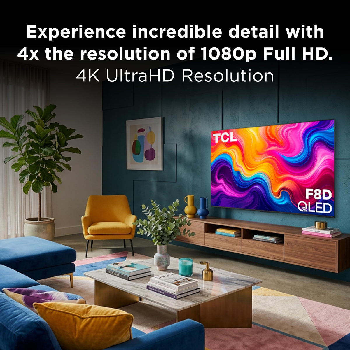 TCL 75-Inch F8D Series 4K QLED Smart TV (75F8D, 2026 Model) with Dolby Vision HDR and Dolby Atmos, Game Accelerator 288 and VRR for Sports and Gaming | Fire TV, Alexa+, 120Hz Refresh, LED Backlighting
