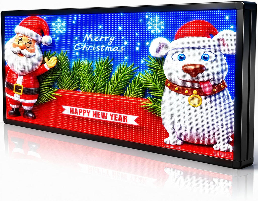 P6(40" * 17") Digital Programmable Scrolling Led Sign Scrolling Outdoor For Business message Board Display Screen Electronic Menu Board Wifi Control Word Light