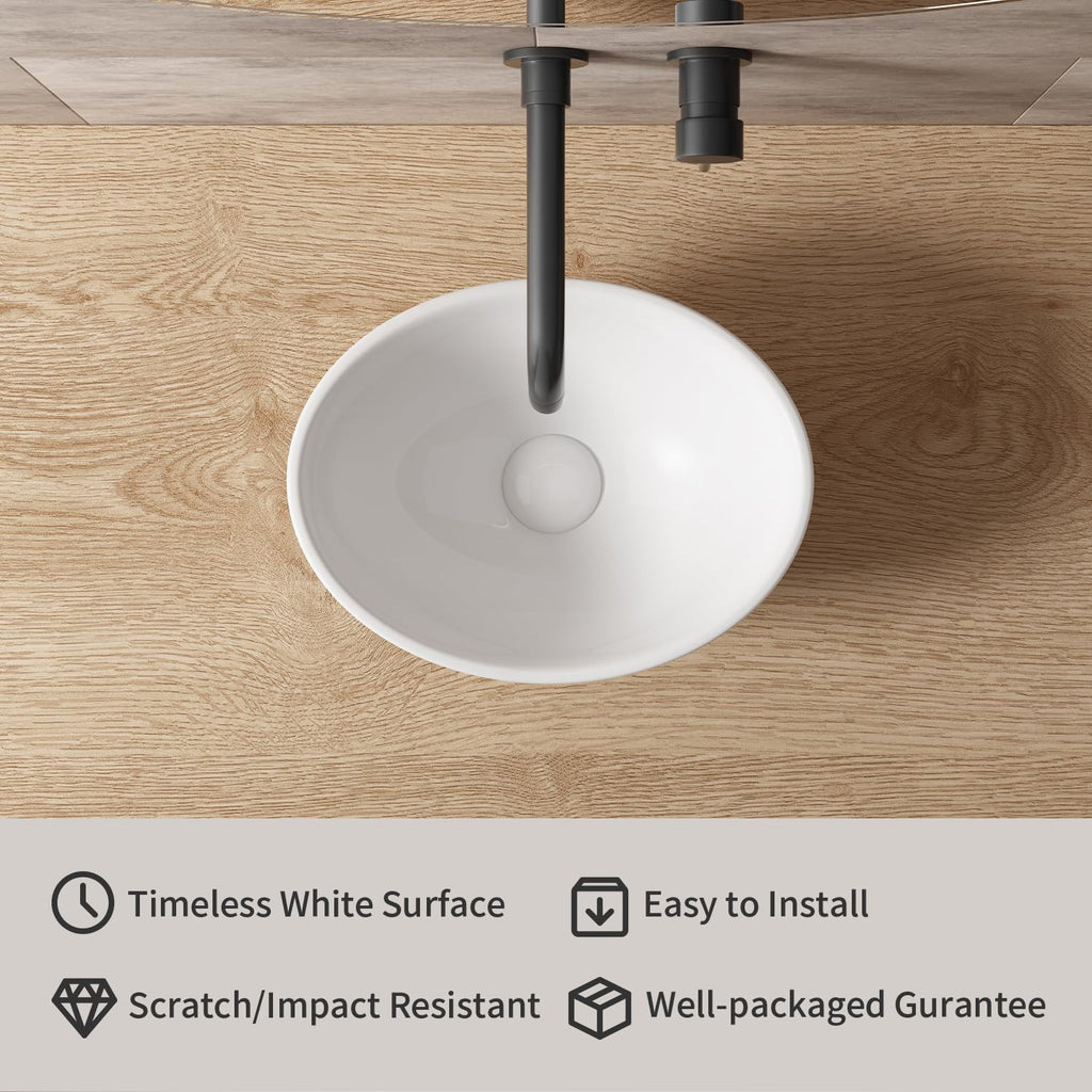 Large Bathroom Vessel Sinks: 24â³x14â³ Oval Bathroom Sink Bowl, Countertop Bathroom Sinks Ceramic Bathroom Vanity Sink Modern Vessel Sinks for Bathrooms