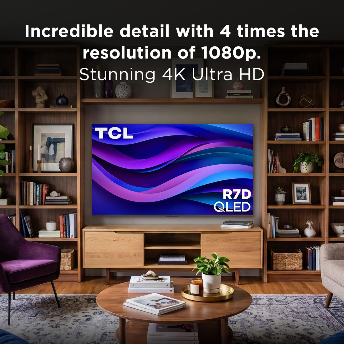 TCL 75-Inch Class R7D Series 4K UHD HDR Roku Smart TV | Game Accelerator 120, FullView Bezel-Less Design | Television for Living Room & Home Theater (75R7D, 2026) Streaming Live News, Sports & Movies
