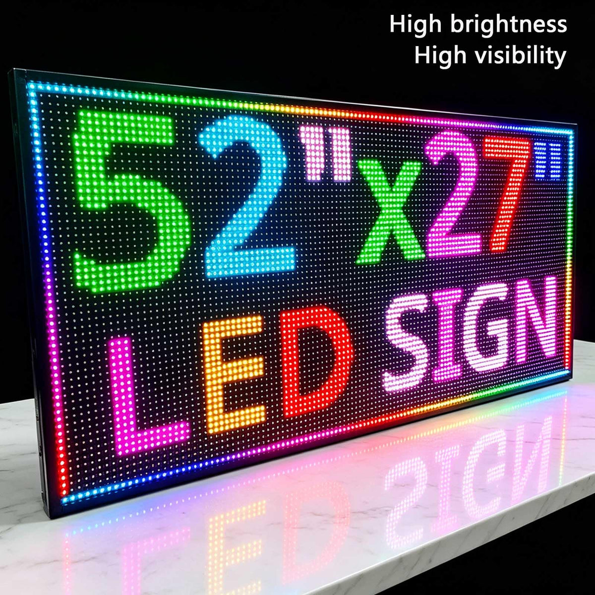 Led Sign Outdoor Programmable Scrolling Digital Open Neon P10 39''x14''