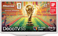 Hisense 43-Inch S5 DÃ©coTV Series Hi-QLED 4K UHD Smart Fire TV (43S5QF, 2026 Model) â Versatile Fit, HiâQLED Color, Dolby Vision & Atmos, VRR Gaming, Stream Live TV Without Cable