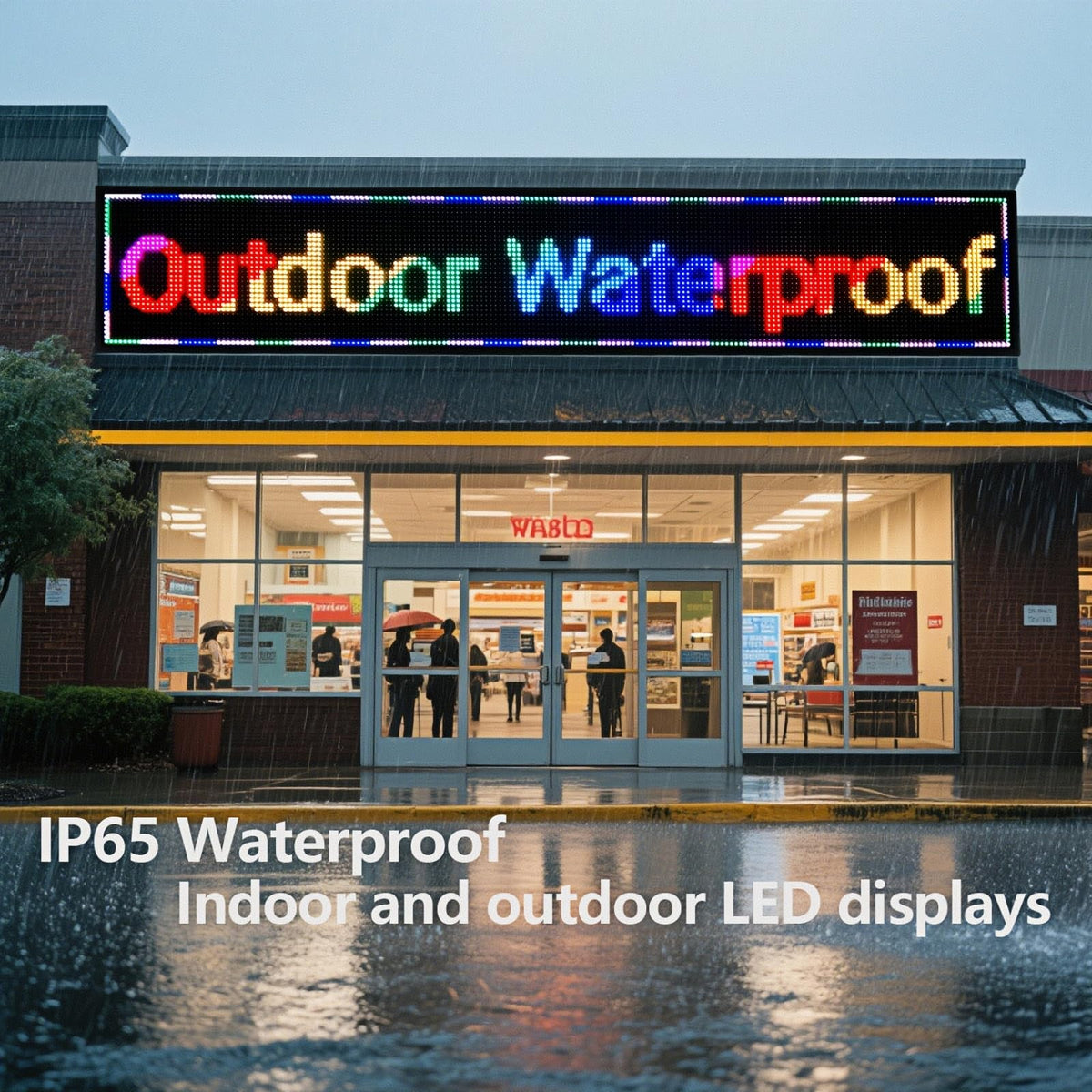 P10 LED Programmable Advertising Sign, High Brightnes Outdoor Digital Sign Waterproof, WiFi Control LED Open Signs for Business, Electronic Message Display Board 115"X14"