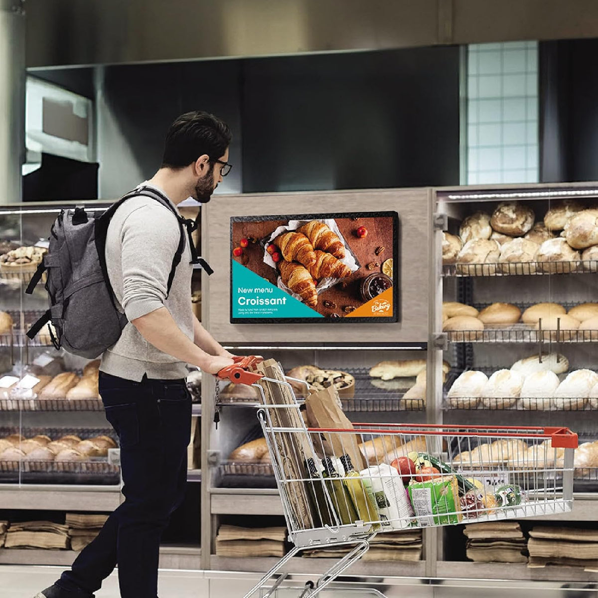 Samsung 24â Commercial UHD LED LCD Display Sign, Full HD Resolution, Compact Design, Home UI, LH24QBCEBGCXZA
