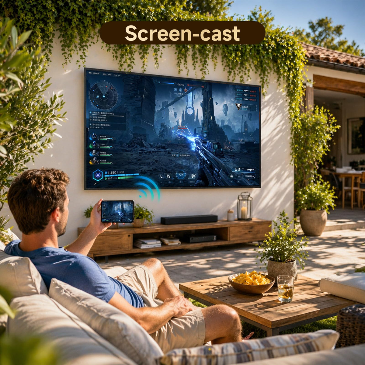 MWE 55 Inch Smart Outdoor TV, 2000 Nits, 4K UHD, IP55, webOS TV
