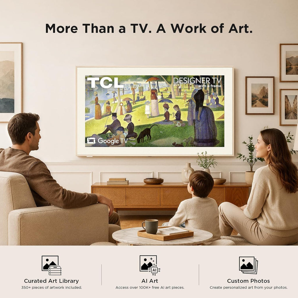 TCL 55" Designer Series Picture Frame TV, QLED 4K, 55A300L, 2026 Version