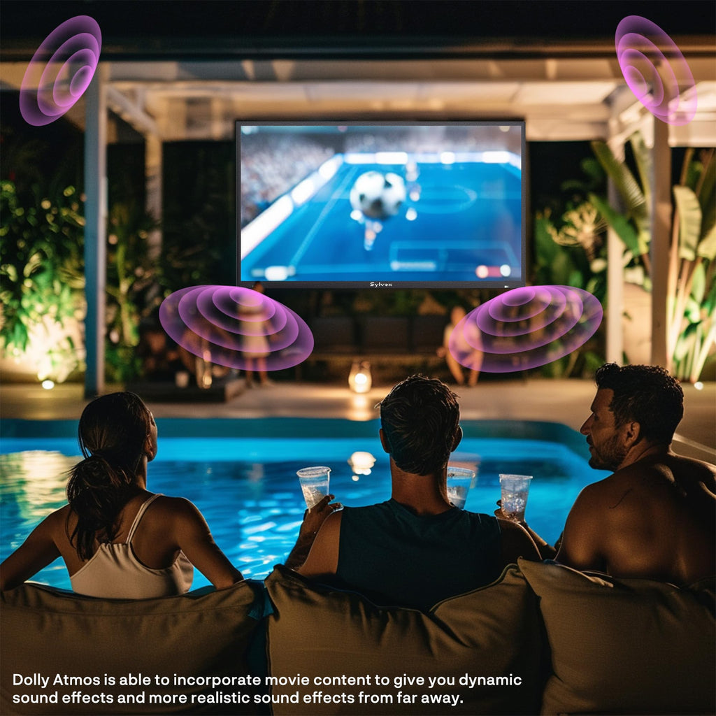 SYLVOX 43 Inch Outdoor TV, Weatherproof Google TV, IP56 Waterproof TVs