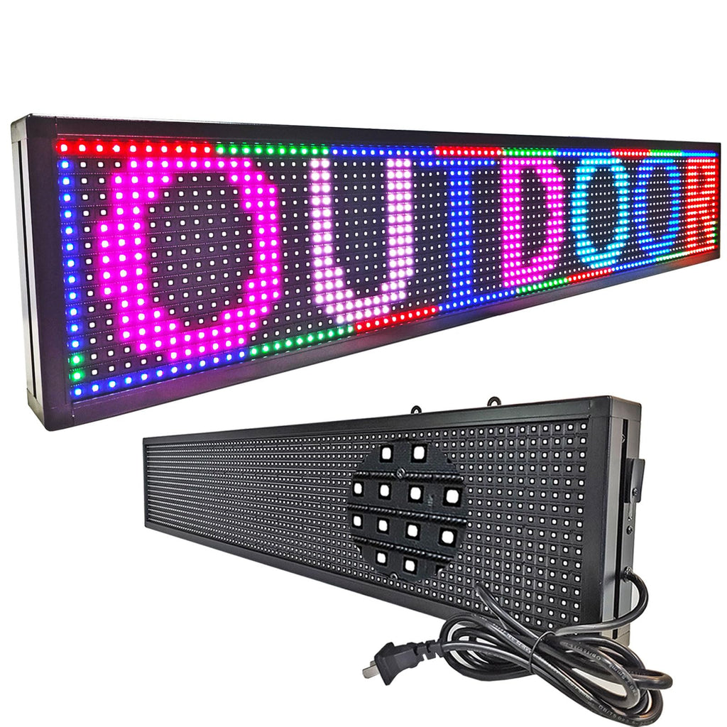 HS Programmable Scrolling Led sign Outdoor Digital Open Neon P10 39''x14''