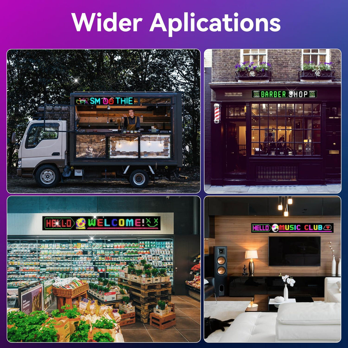LED signs for business,APP control DIY text,LED window ads display screen