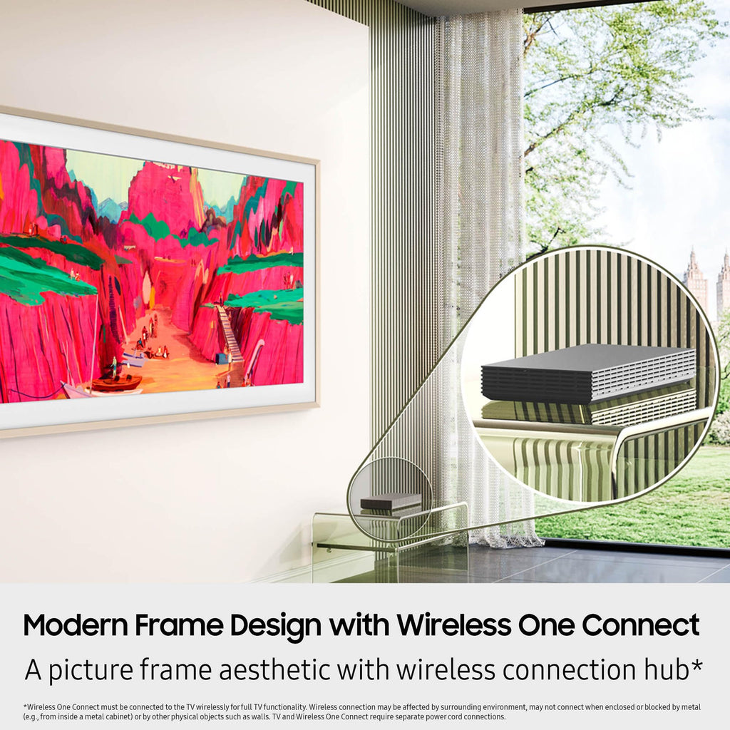 Samsung 32-Inch Class QLED The Frame LS03C Series, 1080p Resolution, Quantum HDR, Art Mode, Anti-Reflection Matte Display, Slim Fit Wall Mount Included, Smart TV w/Alexa Built-in (QN32LS03CB)