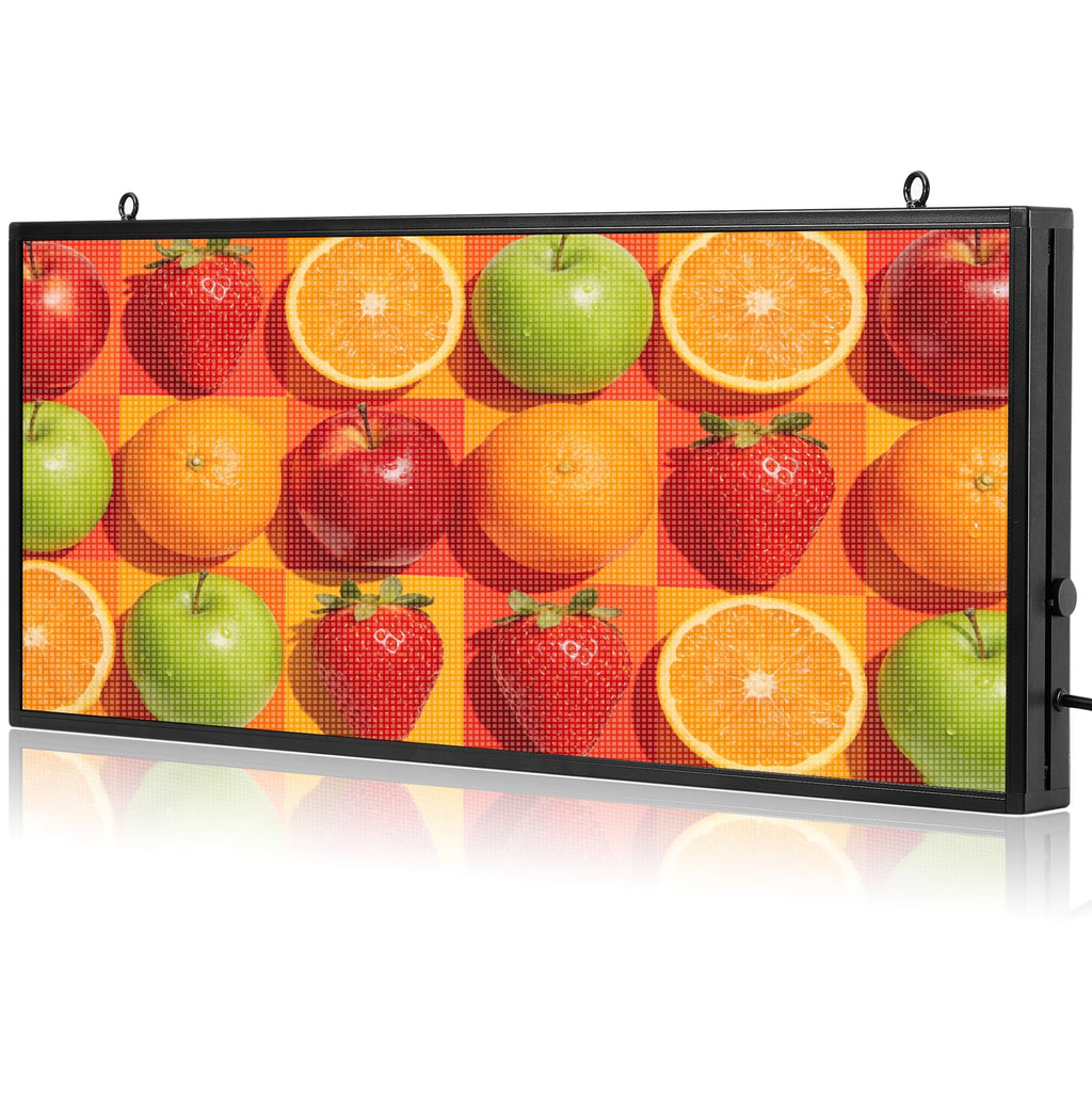 P5 Programmable LED Signs 65"x34" IP65 Waterproof Outdoor Digital Display with WiFi & USB Control, Full-Color 320Ã160 SMD Scrolling Text/Image/Video Advertising Board for Business