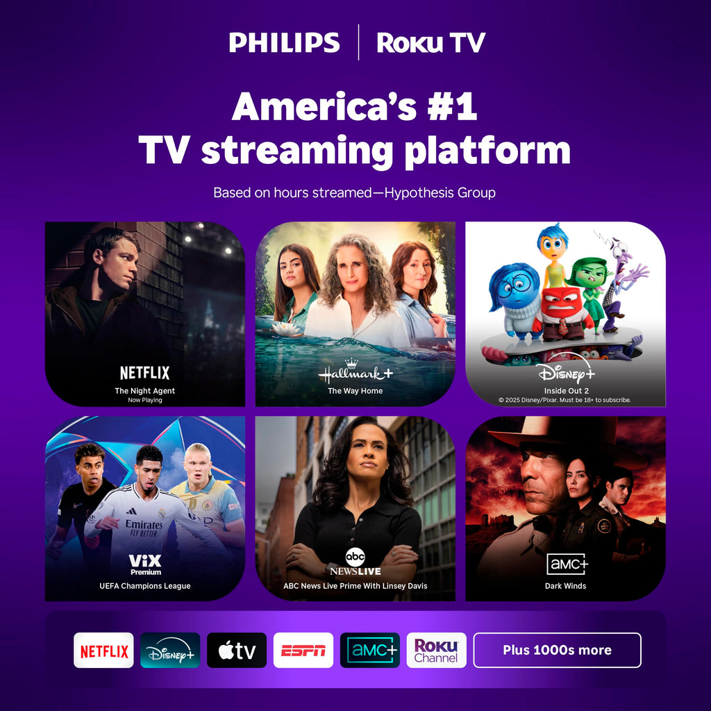 PHILIPS 50 Inch 4K QLED Roku TV, 7985 Series with Ambilight, UHD 2160p, HDR