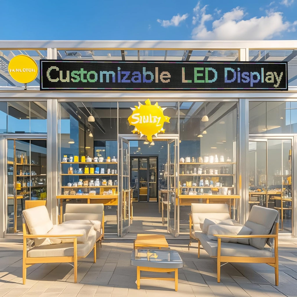 P10 Programmable LED Sign, 40"x14" Scrolling LED Sign for Business, Waterproof LED Display with WIFI & USB Control, 96x32 Pixels SMD Technology Digital Advertising Sign for Shop, Hotel, Store, Restaurant