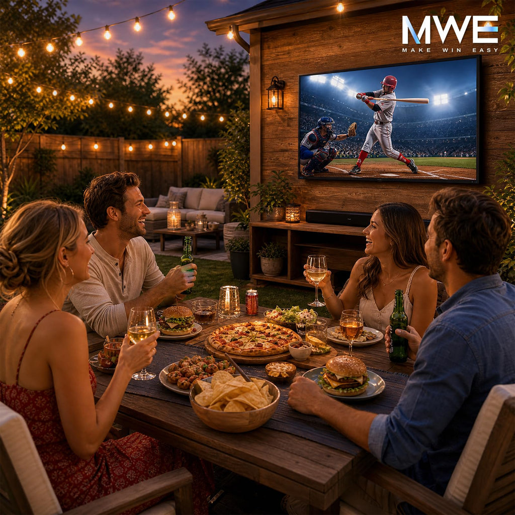 MWE 55 Inch Smart Outdoor TV, 2000 Nits, 4K UHD, IP55, webOS TV