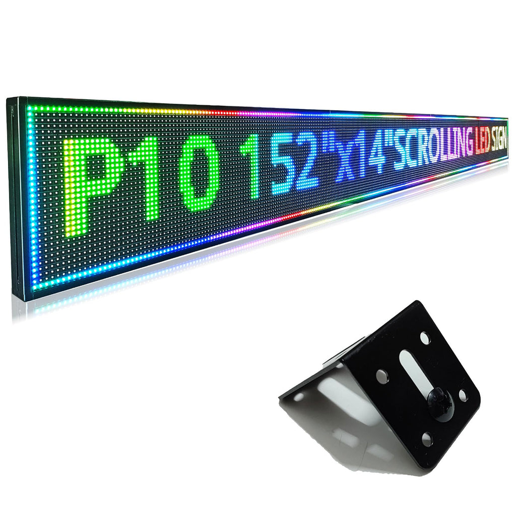 HS Programmable Scrolling Led sign Outdoor Digital Open Neon P10 39''x14''