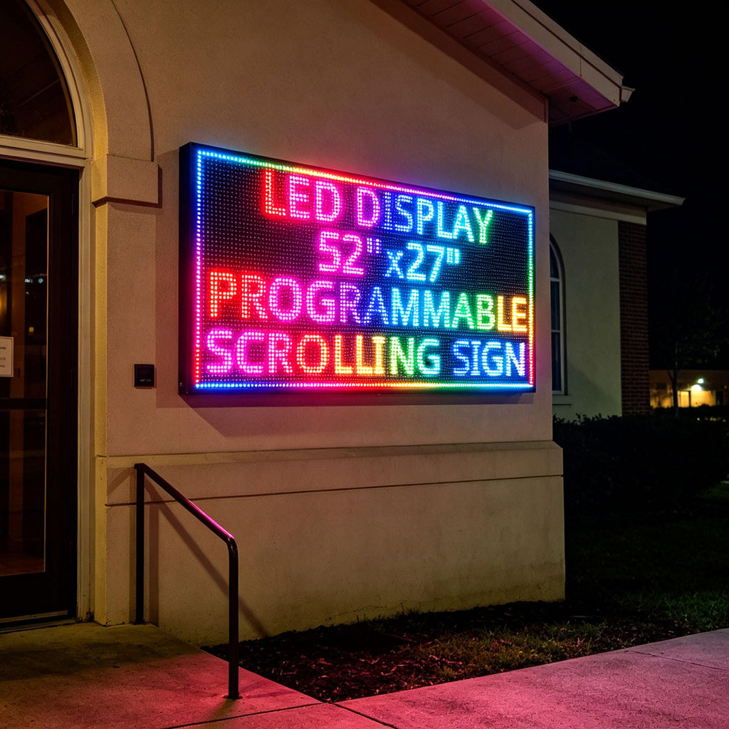 Led Sign Outdoor Programmable Scrolling Digital Open Neon P10 39''x14''