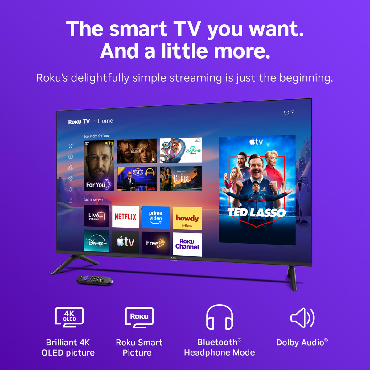 Roku 43-Inch Select Series Smart TV 2026-4K (2160p) HDR TV - RokuTV