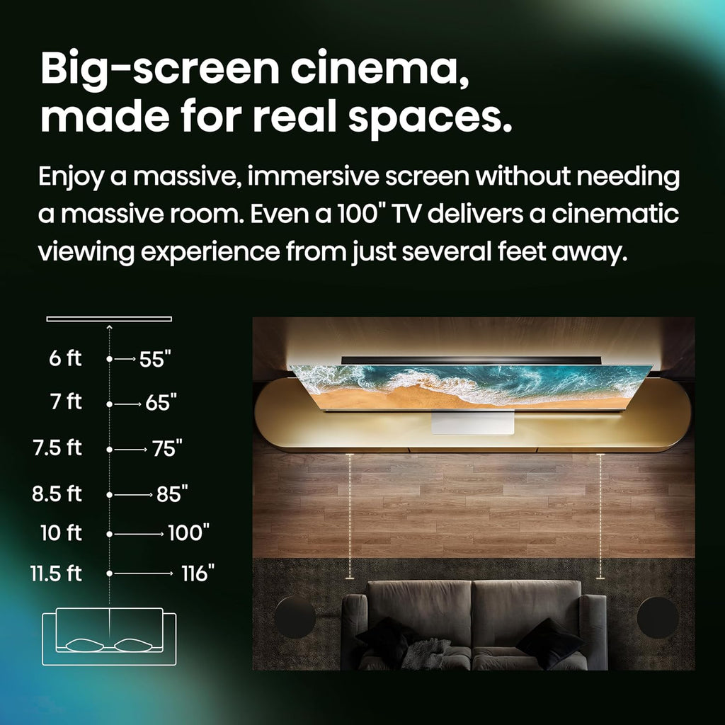 Hisense 65" U7 Mini-LED ULED 4K UHD Best Premium Gaming Smart Google TV (65U7SG, 2026 NEW) - Hi-QLED, Native 165Hz, VRR 330, HDR10+, Dolby Vision IQ Â· Atmos, IMAX Enhanced, Anti-Reflection, 2.1.2 Ch