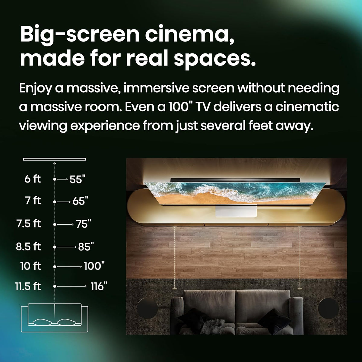 Hisense 65" U7 Mini-LED ULED 4K UHD Best Premium Gaming Smart Google TV (65U7SG, 2026 NEW) - Hi-QLED, Native 165Hz, VRR 330, HDR10+, Dolby Vision IQ Â· Atmos, IMAX Enhanced, Anti-Reflection, 2.1.2 Ch