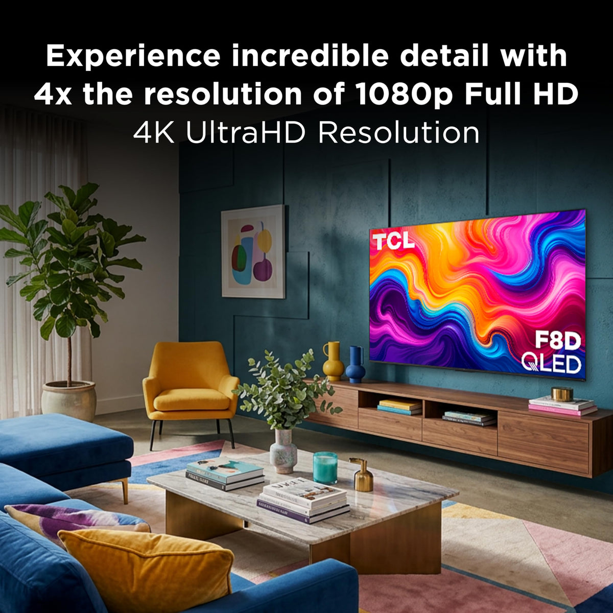 TCL 75-Inch F8D Series 4K QLED Smart TV (75F8D, 2026 Model) with Dolby Vision HDR and Dolby Atmos, Game Accelerator 288 and VRR for Sports and Gaming | Fire TV, Alexa+, 120Hz Refresh, LED Backlighting