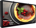P6 Programmable LED Sign Supports Text/Image/Video, 40"x17" Outdoor Scrolling LED Digital Display for Business, IP65 Waterproof Electronic Message Board with WiFi & USB Control