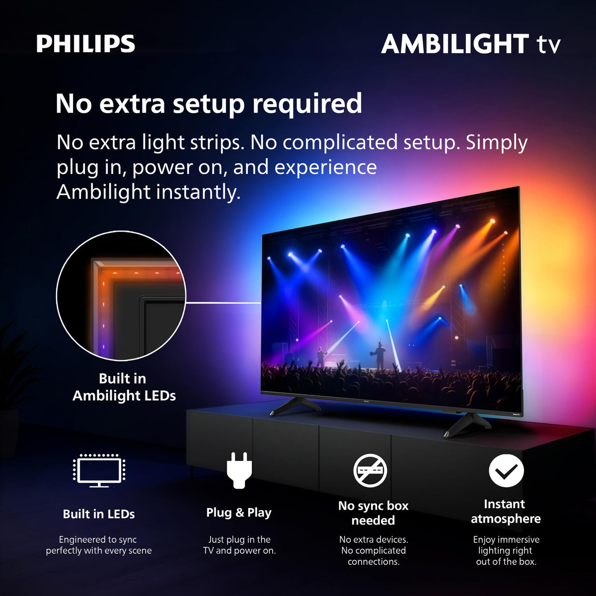 PHILIPS 50 Inch 4K QLED Roku TV, 7985 Series with Ambilight, UHD 2160p, HDR