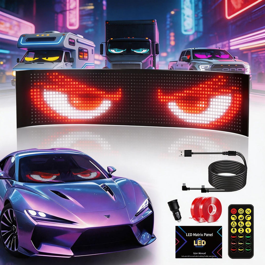 HYPERLITE Scrolling LED Sign: Custom Text LED Display 35.4" x 7.6" - USB LED Advertising Sign - Programmable LED Sign - for Business Party Birthday Decorations