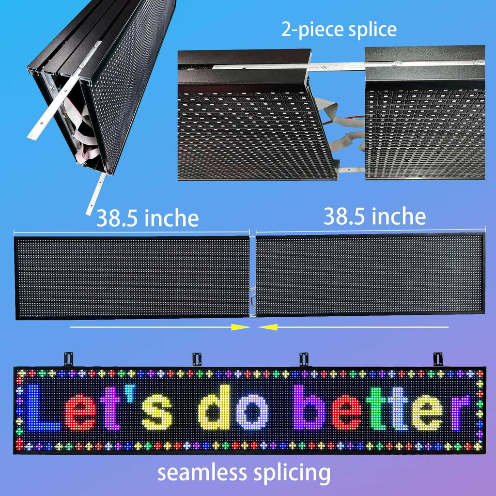 P3 Outdoor Programmable LED Sign, Full Color Digital Display for Business