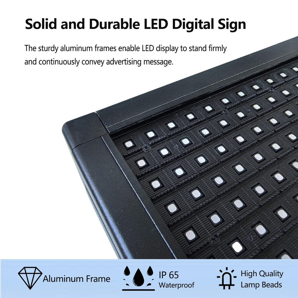 P10 Programmable LED Sign, 40"x14" Scrolling LED Sign for Business, Waterproof LED Display with WIFI & USB Control, 96x32 Pixels SMD Technology Digital Advertising Sign for Shop, Hotel, Store, Restaurant