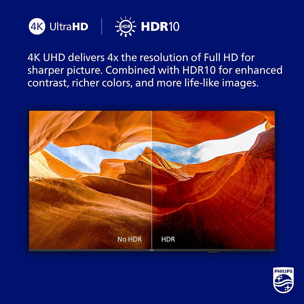PHILIPS 50 Inch 4K QLED Roku TV, 7985 Series with Ambilight, UHD 2160p, HDR