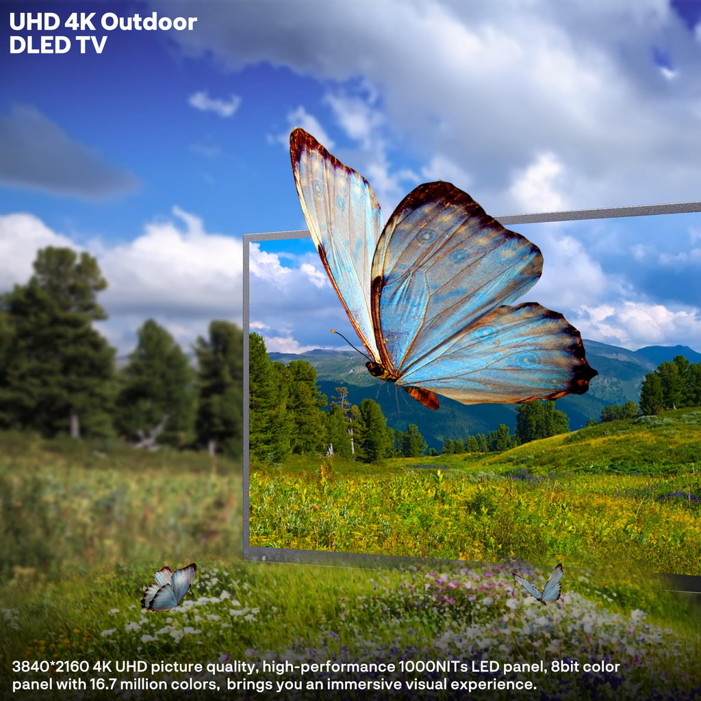 SYLVOX 43 Inch Outdoor TV, Weatherproof Google TV, IP56 Waterproof TVs