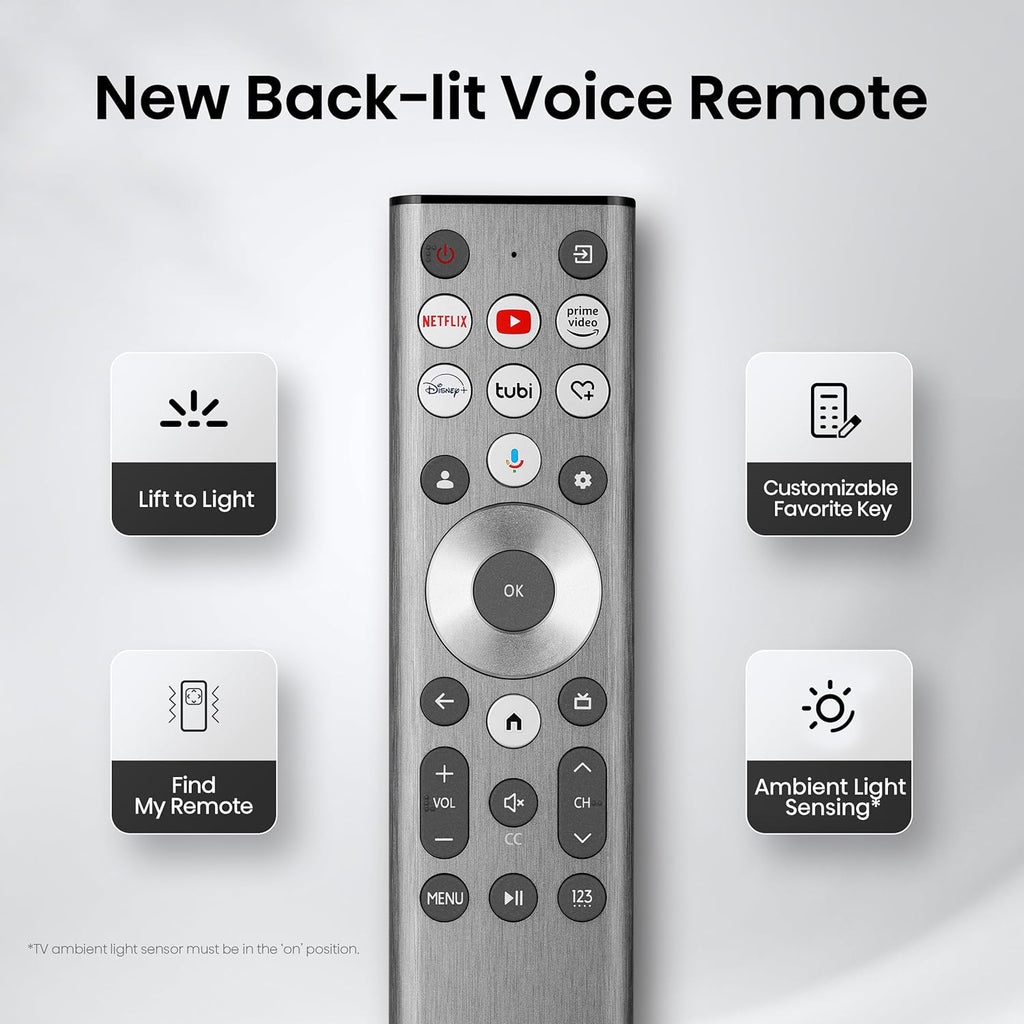 Hisense 65" U8 Series ULED Mini-LED 4K UHD Smart Google TV (65U8QG) - QLED, Native 165Hz, VRR 288, Up to LD5600, 5000 Nits, HDR10+, Dolby Vision IQ Â· Atmos, IMAX Enhanced, 4.1.2 Ch Audio