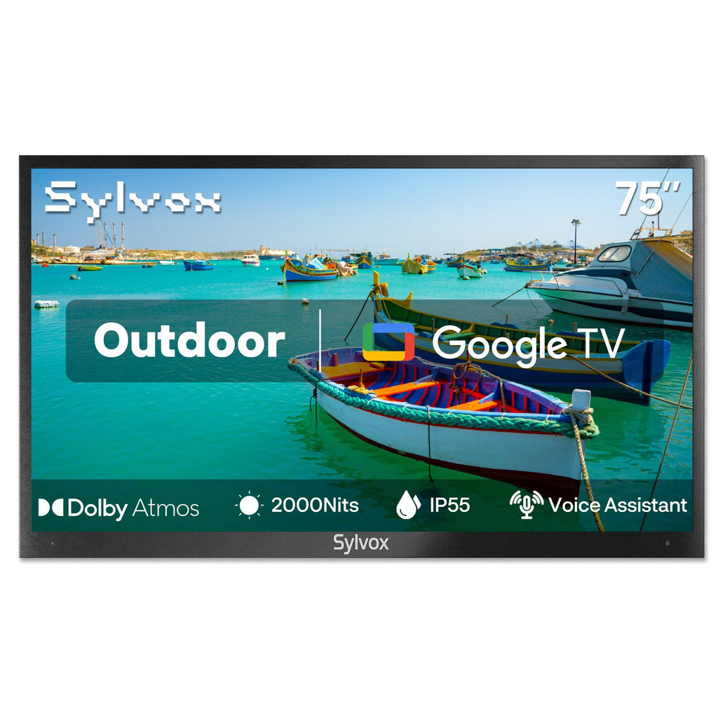 SYLVOX 43 Inch Outdoor TV, Weatherproof Google TV, IP56 Waterproof TVs
